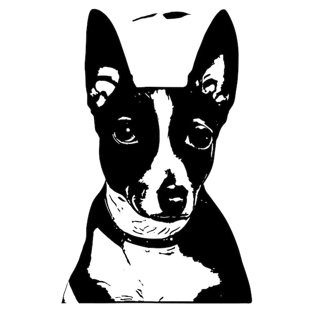 Vettore basenji cane disegnato a mano adesivo cartone animato icona concetto illustrazione isolata