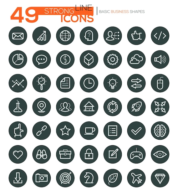 Vector basic business icons