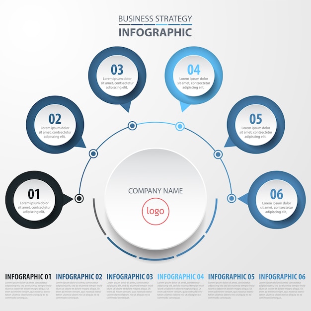 basic business infographics design template illustration