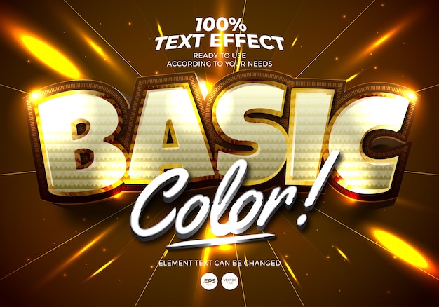 Basic color text effect