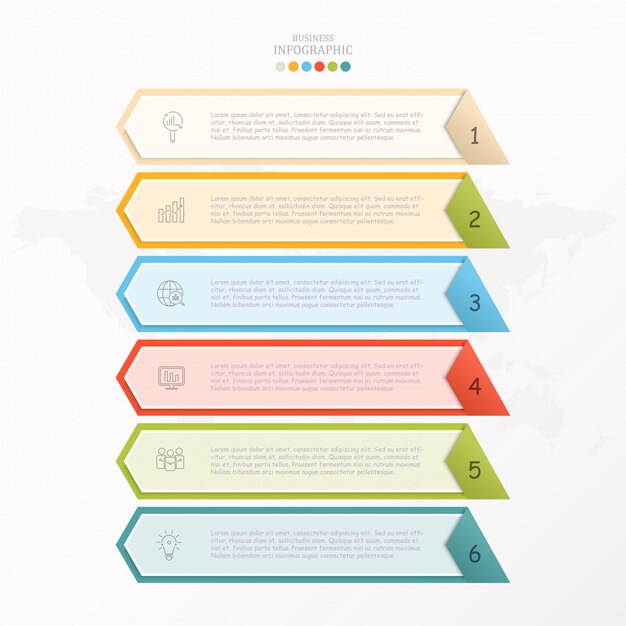 Basic colors box infographic.