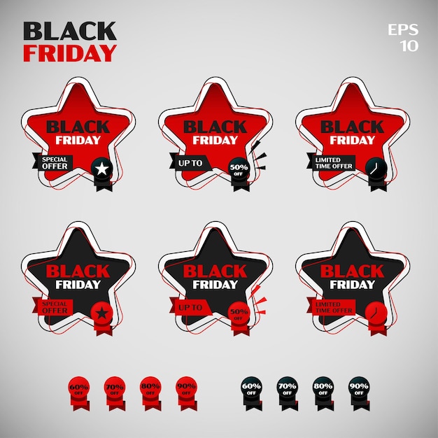 Vector basic form of star black friday sale