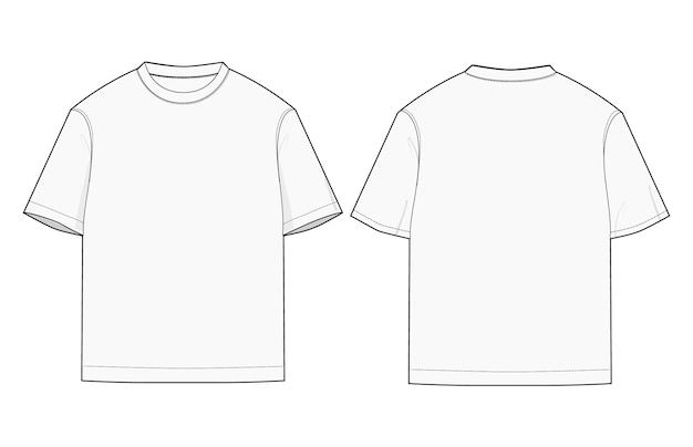 Vector basic t-shirt vector sjabloon illustratie