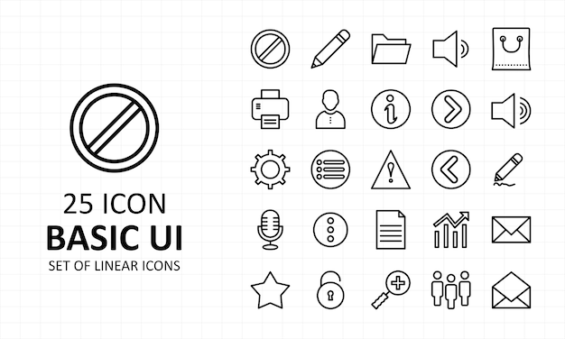 Basic ui icon pixel perfect иконки