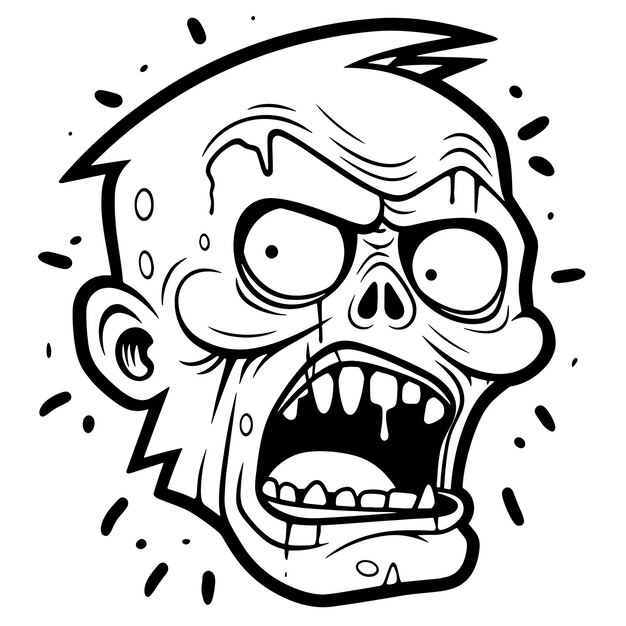 Основная векторная икона зомби, подходящая для дизайна Хэллоуина