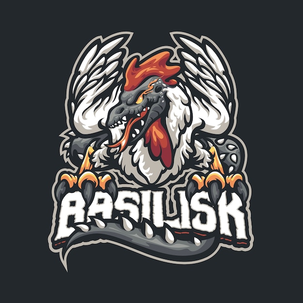 Basilisk Mascot-logo voor esport- en sportteam