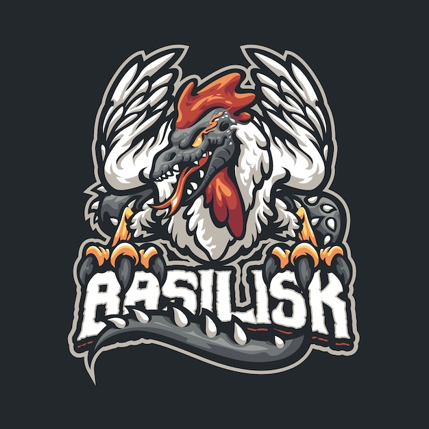 Basilisk mascot-logo voor esport- en sportteam