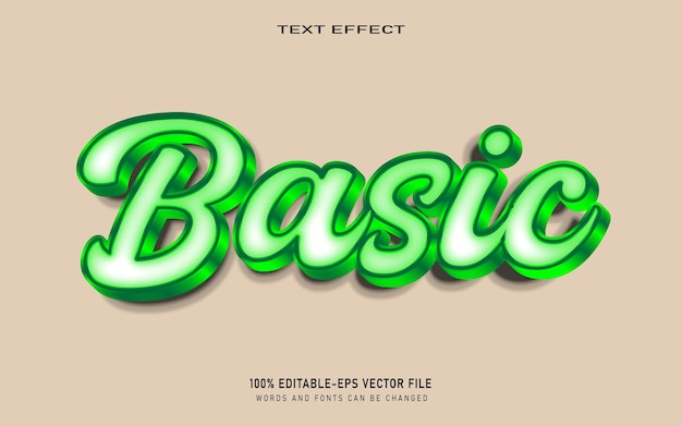 Basis 3D-teksteffect luxe bewerkbare teksteffect stijl