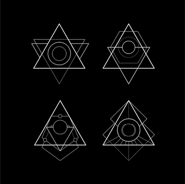 Basis heilige geometrie driehoek.