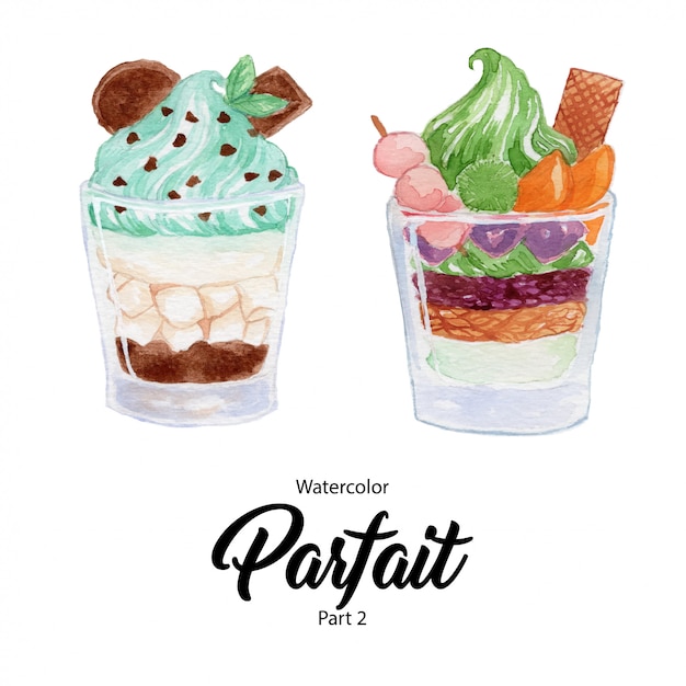 Basis RGBFruit Parfait-dessert in een glas