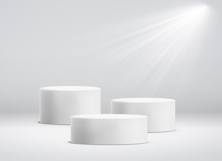 Vector basis stand podium of studio sokkel ronde platform showroom