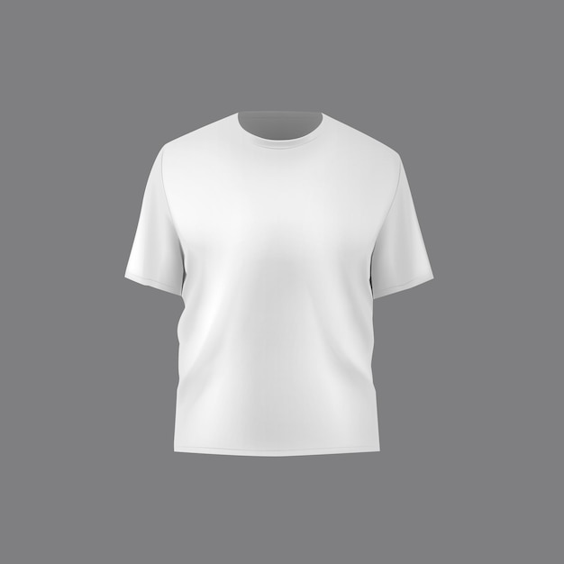 Basisch wit mannelijk t-shirt realistisch mockup Voor- en achterbeeld Blank textielprint sjabloon kleding