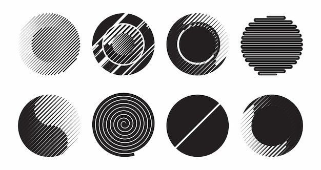 Basisvorm voor elementontwerp vector set Bewerkbare icoon voor grafisch ontwerp