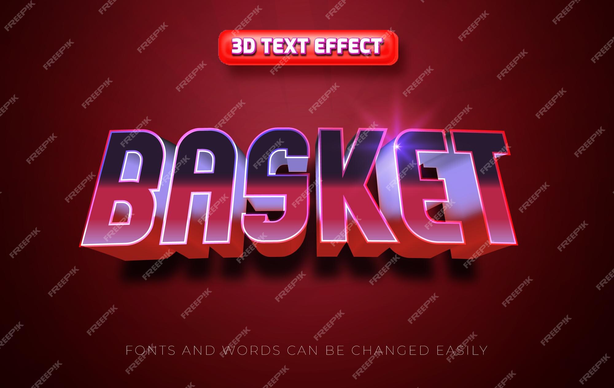 Premium Vector  Canal 3d text effect