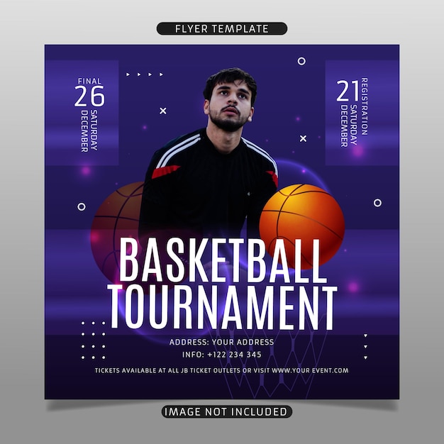 Basket ball flyer template