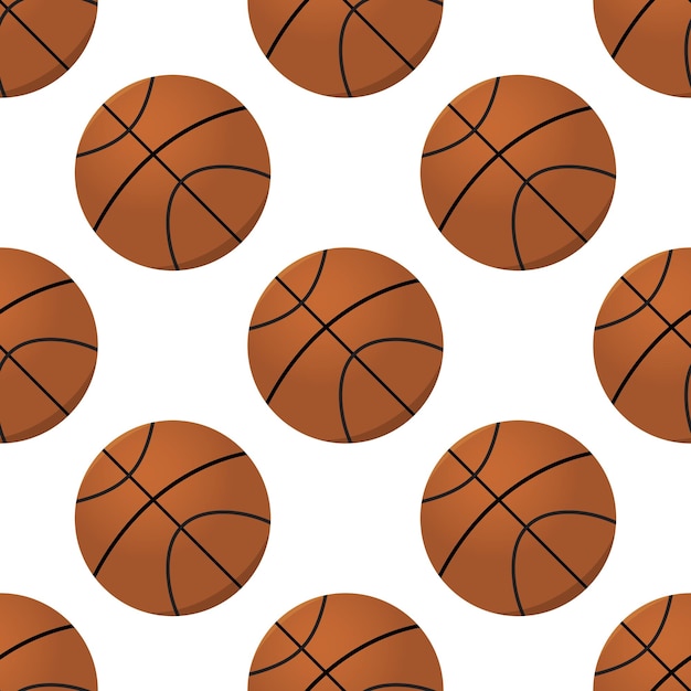 Basket Ball Pattern Background. Vector Illustration