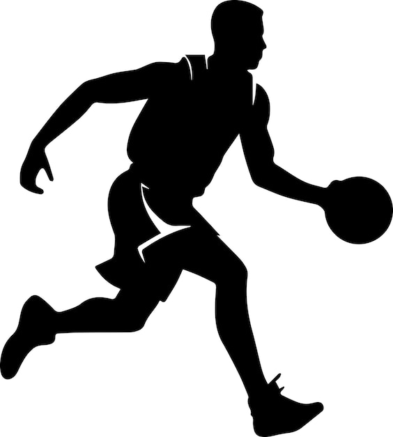 Vector basket ball player vector silhouette illustration 6