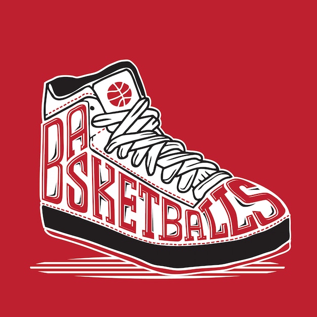 Basket Ball Sneaker Typography