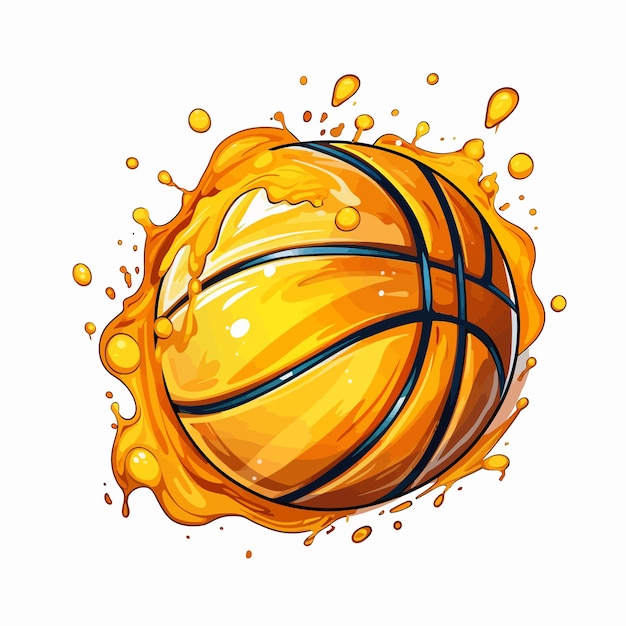 Vector basket_basketball_ball_cartoon_vector