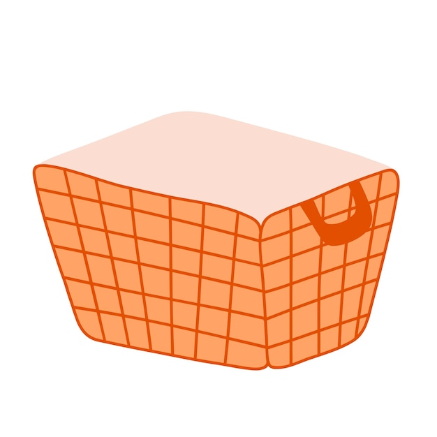 Basket box for garden storage Vector illustration