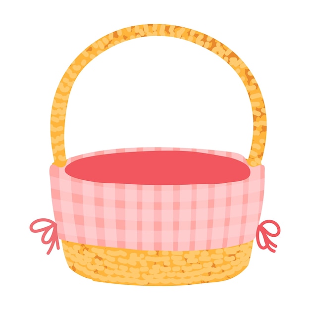 Vector basket colorful illustration