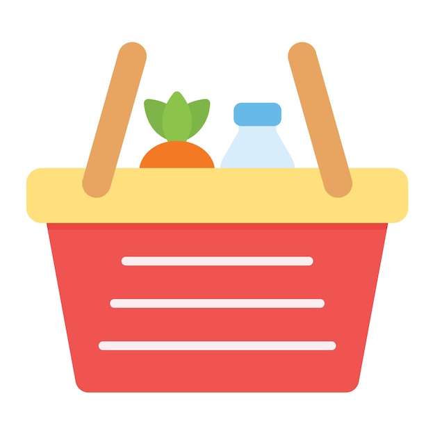 Basket Flat Illustration