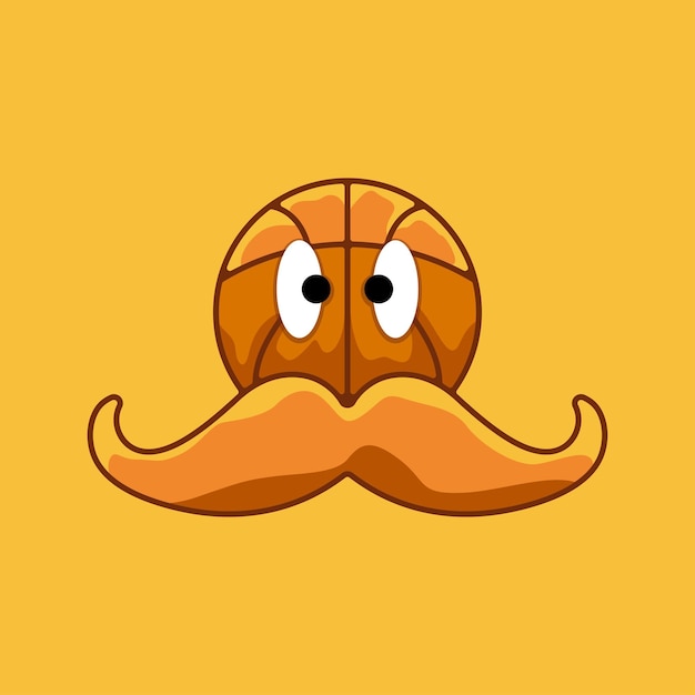 Basket mustache logo design