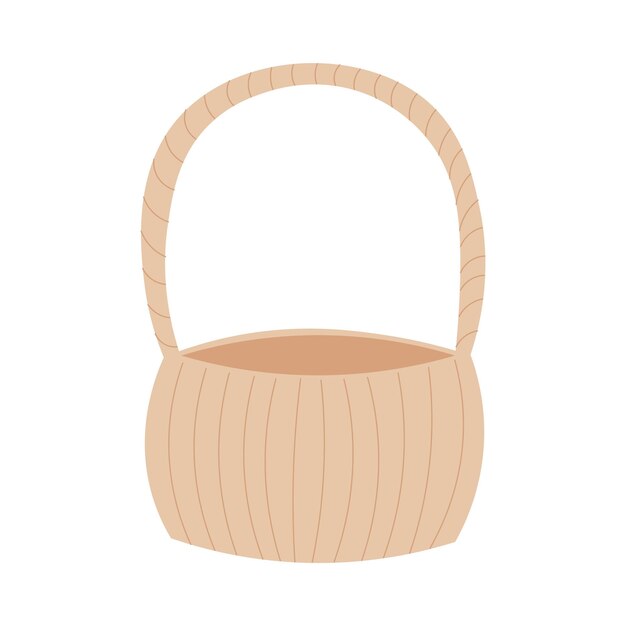 Vector basket on a white background basket for candies and sweets vector illustration