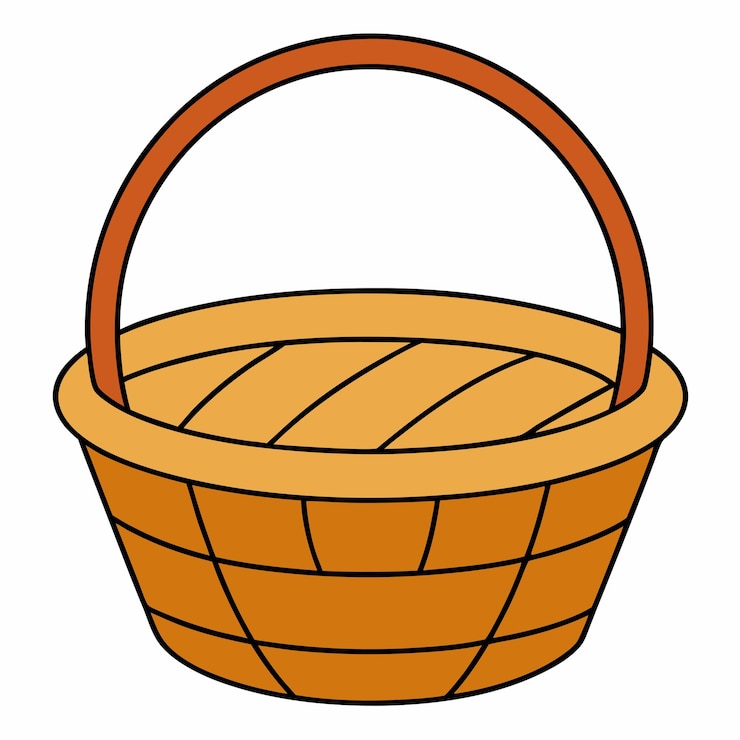 वेक्टर a basket with a basket that says quot a basket quot