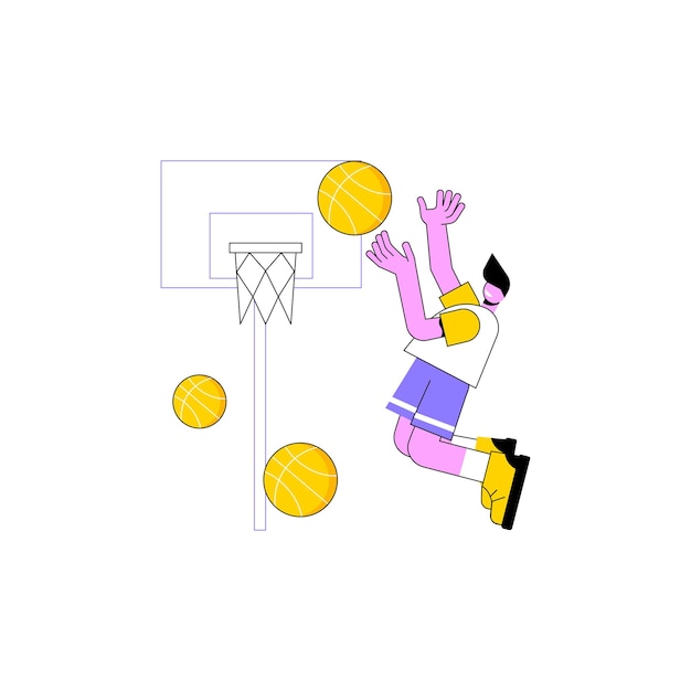 Basketbal abstract begrip vectorillustratie