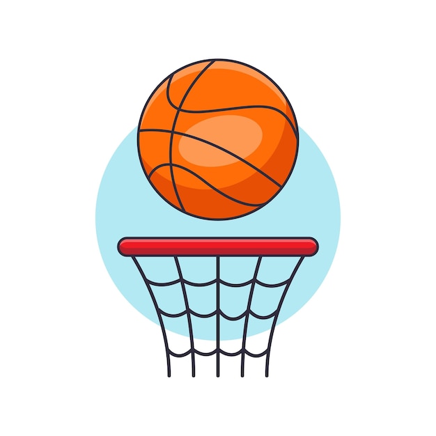 Basketbal cartoon vectorillustratie