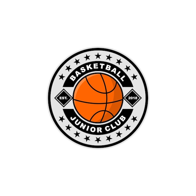 Basketbal club vector logo ontwerp