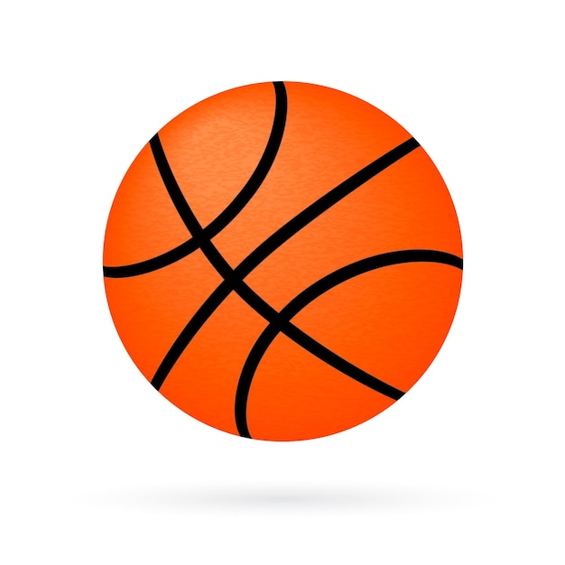 Basketbal geïsoleerd op wit Basketbal pictogram Cartoon sport vectorillustratie