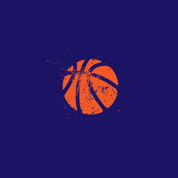 Basketbal grunge silhouet