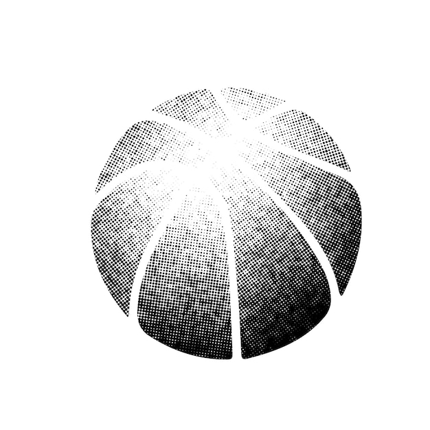 Vector basketbal halftonen silhouet