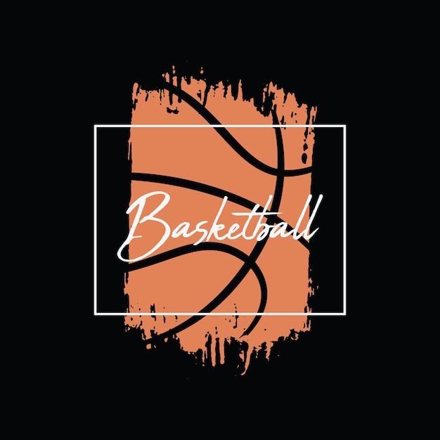 Basketbal illustratie typografie t-shirt ontwerp