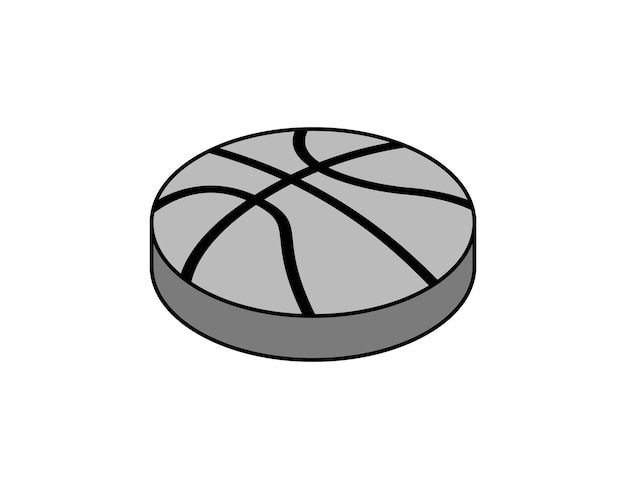 Basketbal isometrisch ontwerp pictogram Vector web illustratie 3d kleurrijke concept
