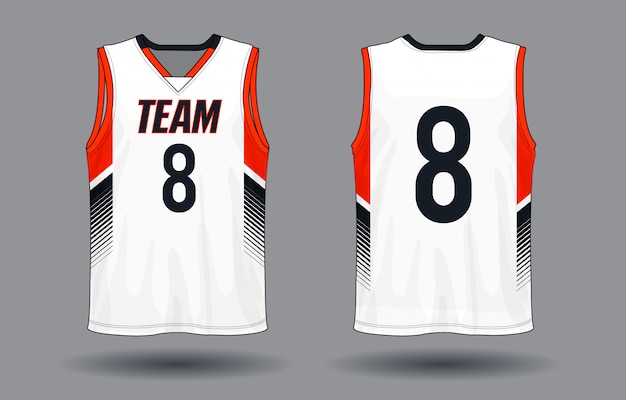 Basketbal Jersey, de illustratie van de Tanktopsport.