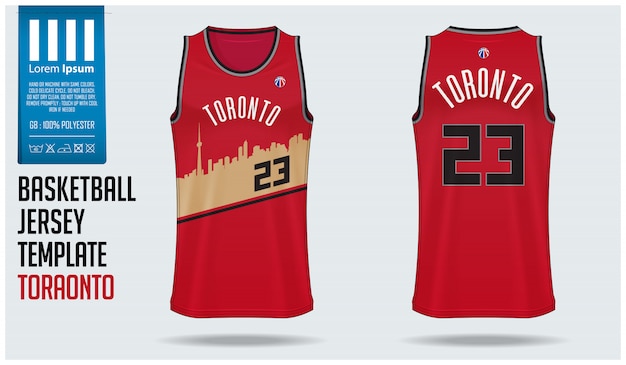 Basketbal jersey mockup sjabloon