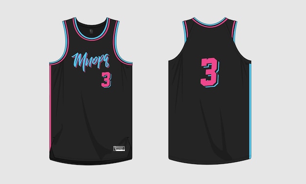 Vector basketbal jersey mockup vector sjabloonontwerp