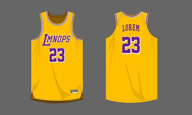 basketbal jersey mockup vector sjabloonontwerp