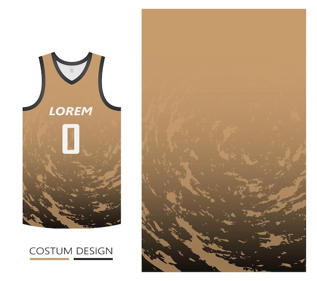 Basketbal jersey patroon ontwerp sjabloon goud abstracte achtergrond voor stof patroon basketbal lopende voetbal en training truien vector illustratie