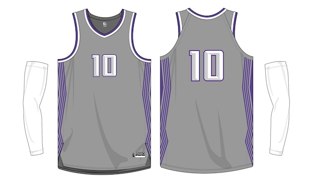 basketbal jersey sjabloon geïsoleerde vector kleding