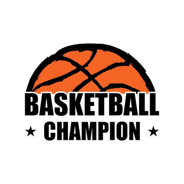 Basketbal kampioen logo ontwerp