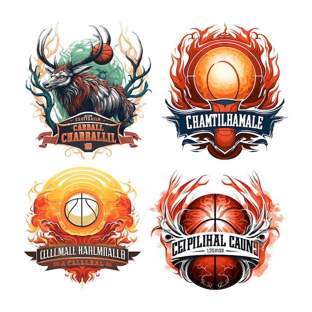 Basketbal kampioenschap league collectie vectorillustratie