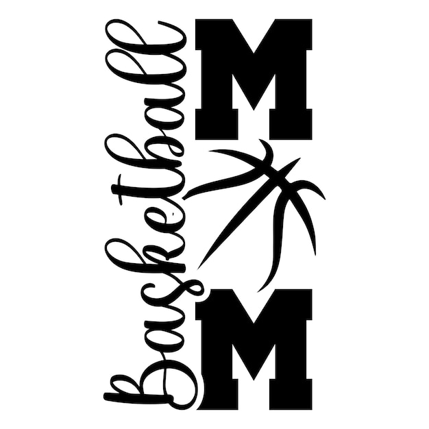 Basketbal Mom typografie Vector grafische TShirt