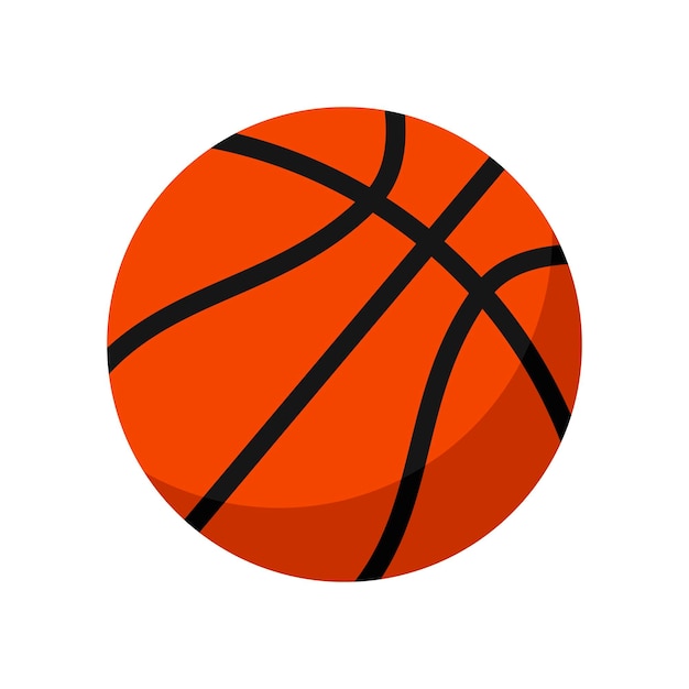 Basketbal pictogram in vlakke stijl geïsoleerd op een witte achtergrond Bal