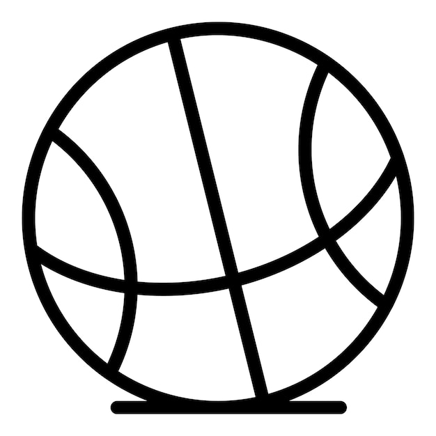 Basketbal pictogram overzicht basketbal vector pictogram voor webdesign geïsoleerd op een witte achtergrond