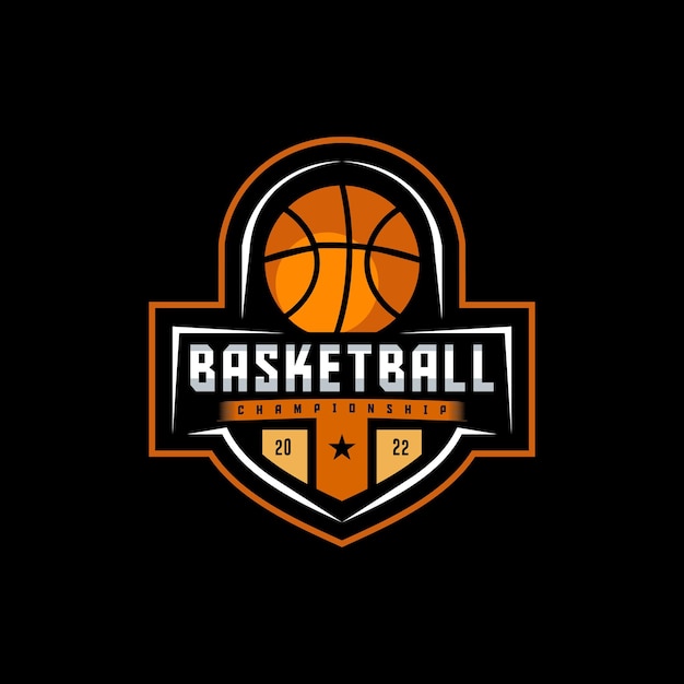 Basketbal premium vector logo afbeelding