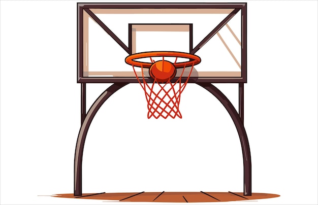 Basketbal Rim vectorillustratie Vector silhouet van basketbal Rim